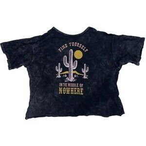 Obsessive Love Women's Marbled Crop T-Shirt Size M